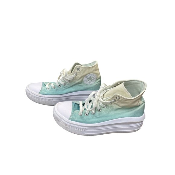 Converse Chuck Taylor womans Monie Hi "Ombre' Dew white High Sneakers SZ 9 - Picture 2 of 16